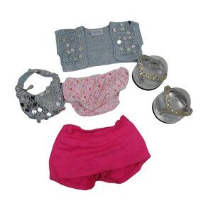Build A Bear Workshop Outfit Vest/Purse/Underwear/Shorts And Sandals